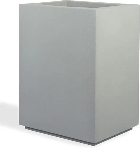 Vista 8 de PolyStone Cozumel - Maceta alta y moderna en columna para exteriores e interiores, 18" L x 23" A x 30" Al, ligera, resistente, resistente a