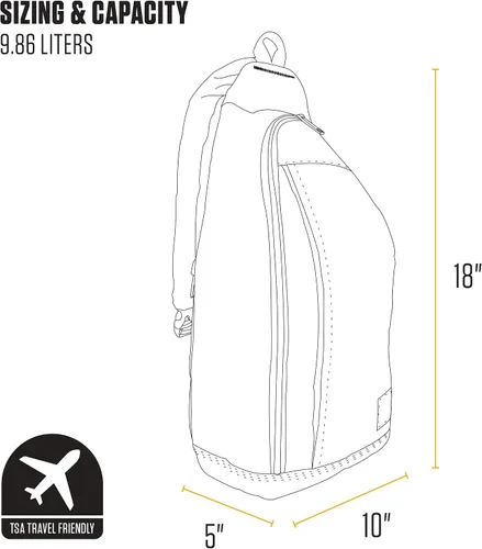 Vista 5 de Carhartt Bolso bandolera duradero, mochila cruzada con hebilla de liberación lateral, funda para tableta y correa ajustable, Greenstone