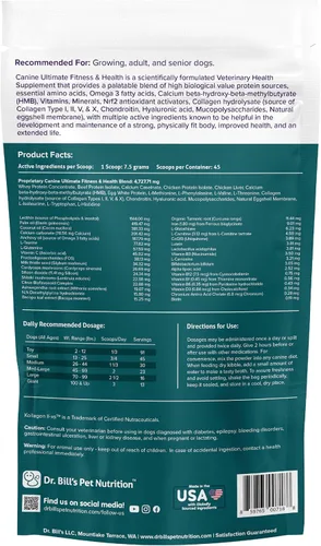 Vista 7 de Dr. Bill's Canine Ultimate Fitness & Health - Multivitamínico diario para perros para energía, longevidad y apoyo de todo el cuerpo - Suplemento