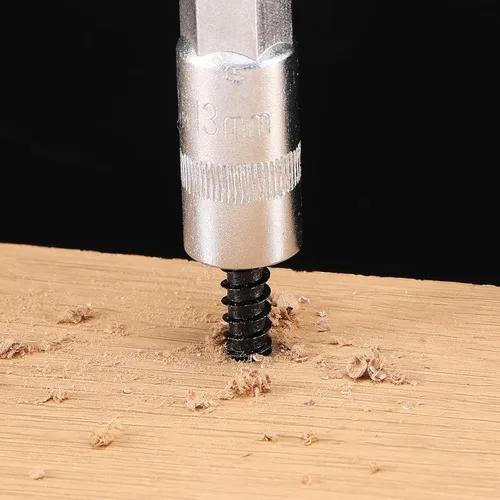 Vista 6 de Tornillos de rezago de cabeza hexagonal de 1/4" x 2", 20 piezas, acero inoxidable 304 18-8, rosca parcial, tornillos para madera de cabeza