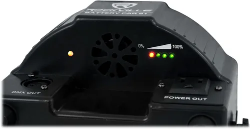 Vista 7 de Rockville Luz de lavado DMX recargable RGBWA+UV de batería PAR 61 de 36W, haz de 25 grados, baterías reemplazables, control remoto IR, activada por