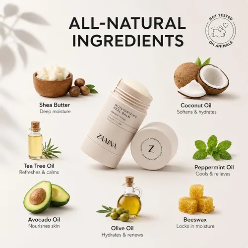 Vista 3 de ZAAINA Bálsamo para talones, crema milagrosa para pies 100% natural para alivio rápido, terapia de cuidado de pies hidratante intensiva para talones