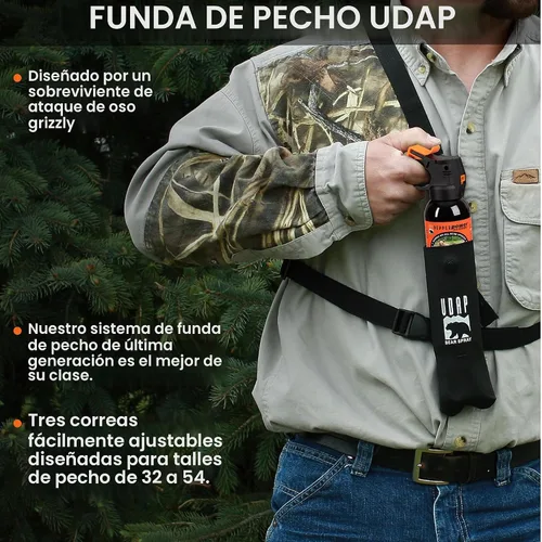 Vista 5 de UDAP 18CP Super Magnum Bear Spray, Multi, 13.4oz