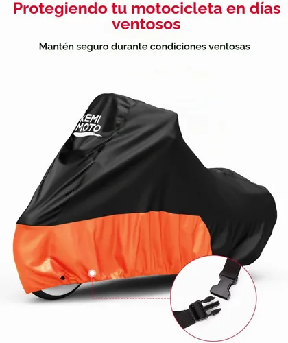 Vista 3 de KEMIMOTO - Funda para motocicleta resistente 420D compatible con Softail Dyna Naranja
