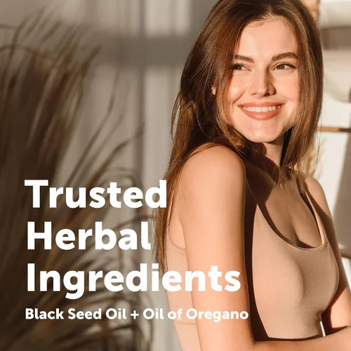 Vista 4 de Micro Ingredients Aceite de semilla negra de 3,000 mg, 120 cápsulas blandas Fórmula 2 en 1 con aceite de orégano, carvacrol y timoquinona A base