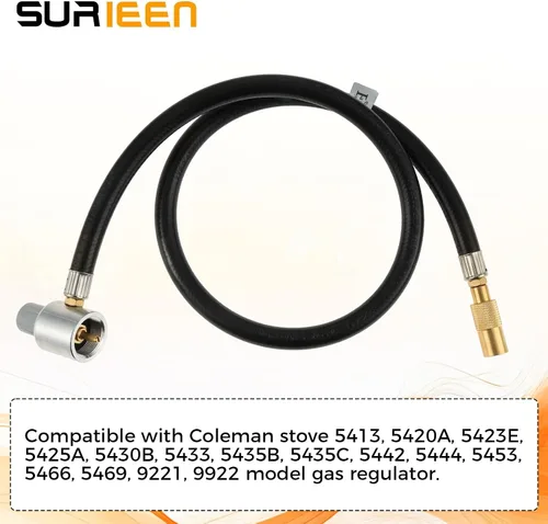 Vista 5 de 5430 Manguera de extensión reguladora de propano de 3 pies, regulador de propano con conector de cilindro de 1 libra, compatible con Old Coleman