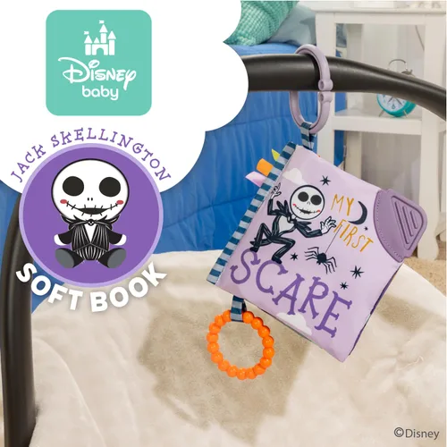 Vista 2 de Kids Preferred Disney Pesadilla antes de Navidad Mi primer susto Jack Skellington Libro blando para bebés con páginas crujientes para dentición