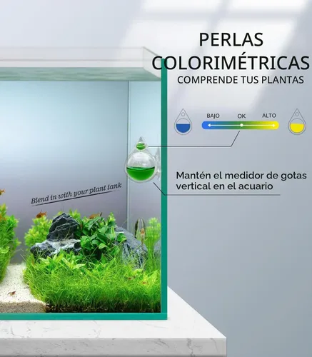 Vista 3 de Aquatic CO2 Drop Checker Forma Desmontable de Gota de Lágrima Sin Solución, Versión Actualizada Comprobador de caídas