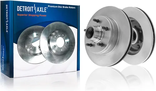 Vista 31 de Detroit Axle - Rotores perforados delanteros de 10.827 in + pinza de freno lateral del pasajero de repuesto para Toyota RAV4 Prius V Lexus HS250H
