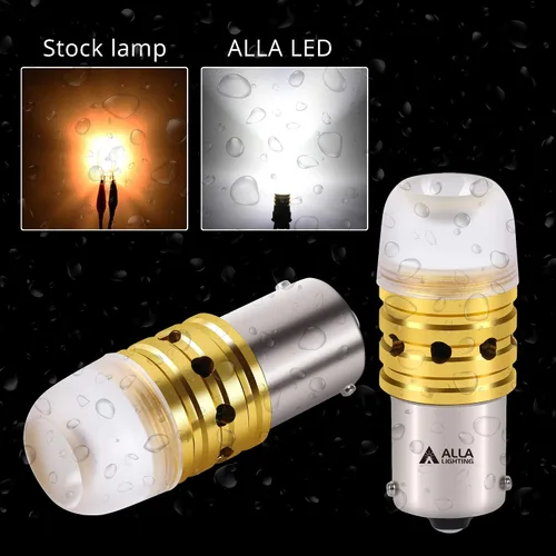 Vista 4 de Alla Lighting BA15S 7506 1156 Bombillas LED Xtreme súper brillantes 3497 2396 93 1003 199 1159 1141 P21W 87 7527 1093 1073, señal/cola de freno