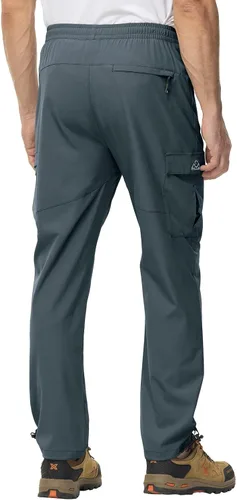 Vista 2 de TBMPOY Men's Hiking Pants Quick Dry Lightweight Stretch Wind Outdoor Causal Cargo Work Pants with 5 Pockets