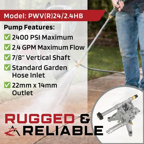 Vista 6 de The ROP Shop Bomba de lavado a presión de 2400 PSI para Troy-Bilt 020213-0, 020240, 020240-0