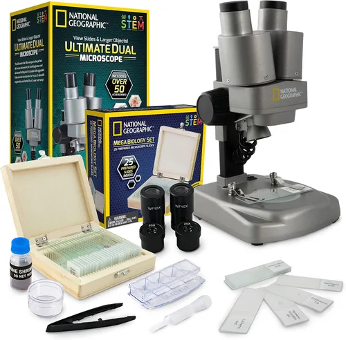 Vista 10 de Microscopio de laboratorio de National Geographic con más de 50 accesorios