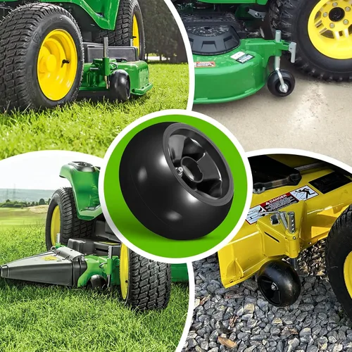 Vista 6 de 4 Paquetes Kit de Rueda Medidora de Plataforma de Cortacésped AM125172 Compatible con Cortacéspedes de Tractor John Deere de Plataforma de 48", 54