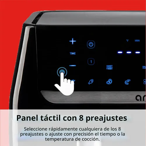 Vista 5 de Aria - Freidora de aire doble de 10 cuartos con 2 canastas, freidora de aire dual Smart Sync, fácil de limpiar, apta para lavavajillas, cesta doble