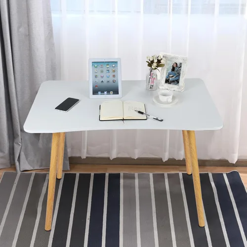 Vista 4 de Escritorio para computadora, escritorio, estilo de escritorio, diseño de arco ergonómico para oficina en casa, estudio, PC, mesa de escritura
