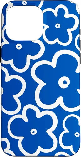 Vista 19 de Funda floral azul y blanca con diseño de flores silvestres para iPhone 16