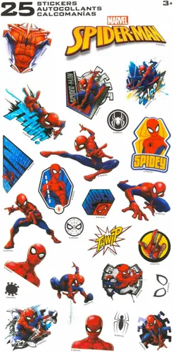 Vista 3 de Juego de lonchera Spiderman ~ Bolsa de almuerzo Spidey, calcomanías, más Paquete de suministros escolares de Spiderverse