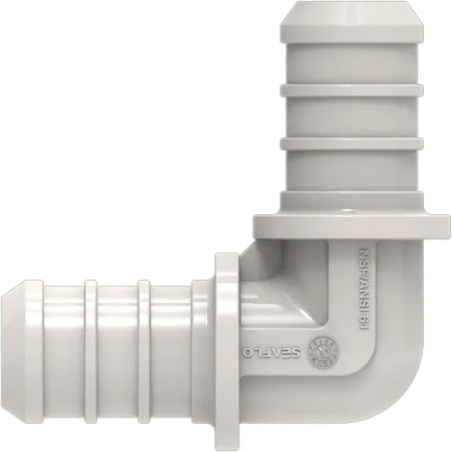 Vista 5 de SEAFLO Acoplamiento de tubería PEX de plástico de 90 grados 1/2" Barb x 1/2" adaptador de codo de ajuste de púas compatible con tubo PEX o PE-RT