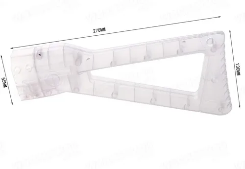 Vista 2 de WORKER AK Style hombro Stock para juguete Nerf N-Strike Elite y Nerf Modulus Series (Transparente Blanco)