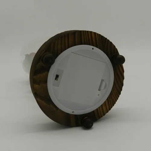 Vista 6 de CVHOMEDECO. Funciona con pilas con temporizador LED iluminado y rosa de poliuretano roja con pétalos caídos en una cúpula de cristal, gran regalo