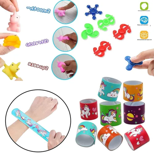 Vista 3 de 117 piezas de recuerdos de fiesta para niños de 4 a 8 años, juguetes de regalo de cumpleaños, juguetes Pop Fidget, juguetes de caja del tesoro