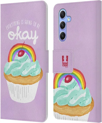 Vista 259 de Head Case Designs Assortment Cupcakes Happiness Leather Wallet Case Compatible with Samsung Galaxy A07 4G Surtido