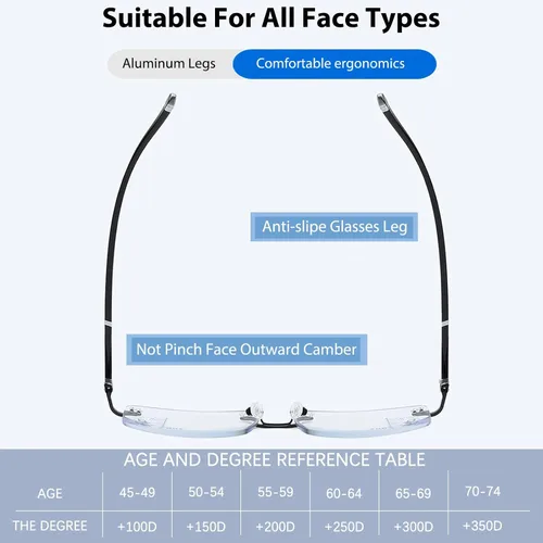 Vista 6 de Gafas de lectura progresivas multifocales fotocromáticas para hombres y mujeres, transición, multifocal, lentes de sol con luz azul