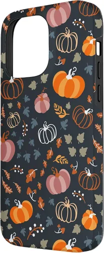 Vista 2 de Funda para iPhone 14 Pro Max Otoño Hojas Caídas Calabaza Cosecha de Especias Feliz Oto