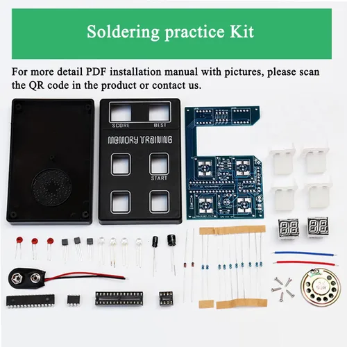 Vista 4 de Kit de práctica de soldadura, kit de entrenamiento de memoria, kits de bricolaje electrónicos, proyectos de soldadura, kits de soldadura electrónica