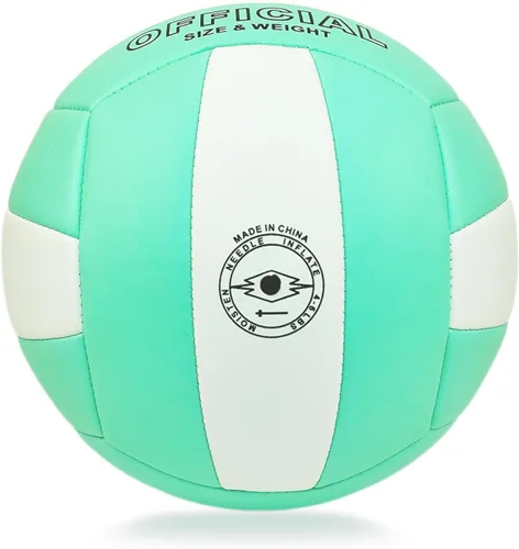 Vista 3 de Balón de voleibol impermeable de poliuretano suave tamaño 5 oficial para niños y niñas y para adultos, pelota de entrenamiento de playa