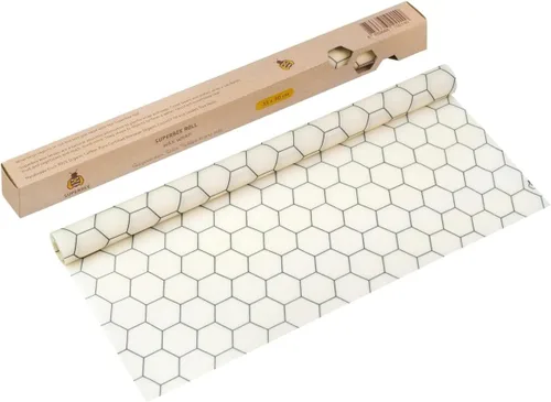 Vista 10 de SUPERBEE Envolturas reutilizables de cera de abeja para alimentos, rollo de cera de abeja XL (35 x 13 pulgadas), papel de envoltura de abejas