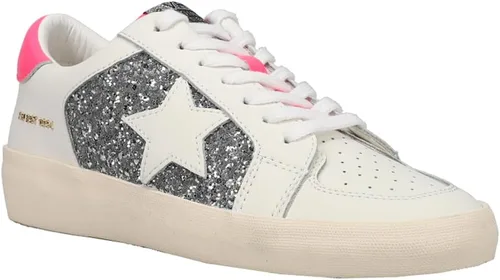 Vista 2 de VINTAGE HAVANA Womens Positivity 4 Glitter Sneakers Shoes Casual - Pink, Silver, White