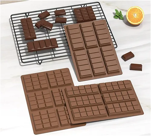 Vista 8 de Molde de silicona grande para barra de chocolate de 6.7 x 10.2 pulgadas, antiadherente, moldes de caramelo de cavidad profunda para hornear