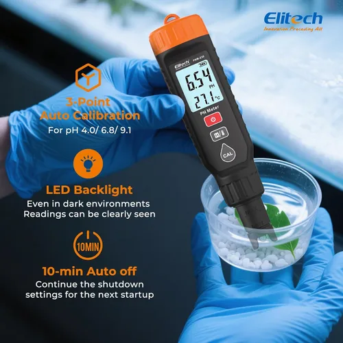 Vista 4 de Elitech PHM-230 - Medidor digital profesional para agua y soluciones