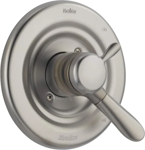 Vista 2 de Delta Faucet Lahara Serie 17 Kit de ajuste de válvula de mango de ducha de doble función, bronce champán T17038-CZ (válvula no incluida)