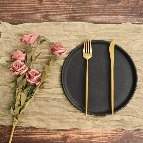 Vista 4 de fani - Paquete de 60 servilletas de gasa de gasa, 20 x 20 pulgadas, color beige Servilletas de mesa arrugadas, algodón suave, decoración rústica