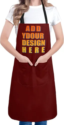 Vista 18 de Apron for Women with 2 Pockets Waterproof Bib for Kitchen Cooking Restaurant BBQ Painting Crafting Salon Nails