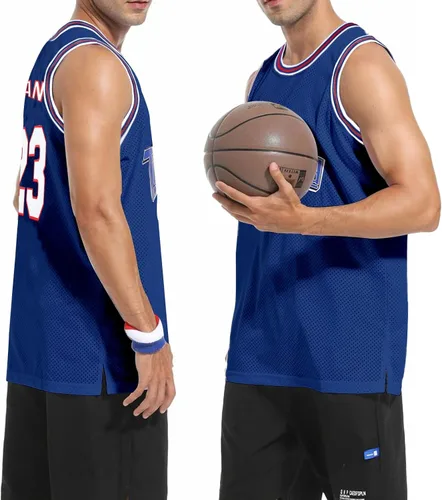 Vista 5 de Camiseta de baloncesto para hombre, camisetas de película espacial de los años 90, Halloween, hip hop, ropa de fiesta, camisas deportivas