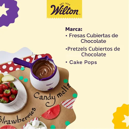 Vista 5 de Wilton Candy Melts Olla para Derretir, Perfecta para Fresas y Cakepops, Capacidad de 2.5 Tazas, el Empaque Puede Variar