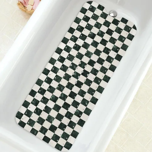 Vista 44 de Alfombra para Bañera Antideslizante, Alfombra Bohemia Cuadrada para Bañera y Piso de Ducha con Ventosas para Adultos, Niños y Ancianos, 21 x 21