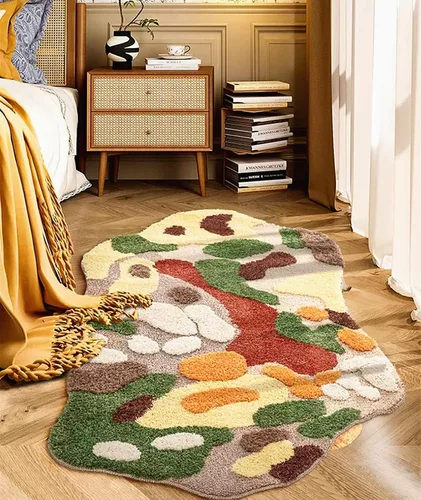 Vista 12 de UKELER ELER - Bonita alfombra de baño Chill Pill, azul, absorbente, antideslizante, lavable, suave, lanuda alfombra de ducha de 27.5 x 15.5 pulgadas