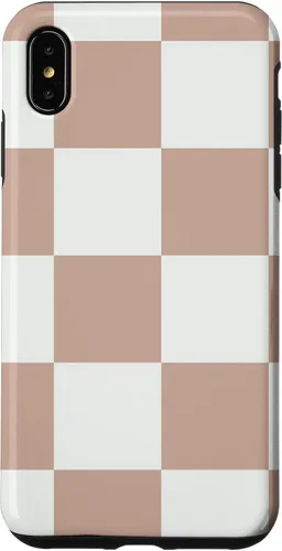 Vista 11 de Brown and White Classic Checkered Big Checkerboard Case for iPhone 17