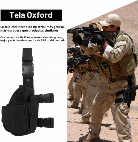 Vista 2 de TORMEN Funda táctica ajustable para pistola de pierna derecha, compatible con Nerf Elite Series Blaster Negro