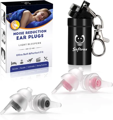 Vista 12 de Tapones pequeños para los oídos, 2 pares, tapones para los oídos de silicona suave con reducción de ruido para adultos y niños mayores de 12 años