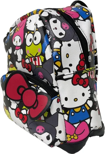 Vista 2 de Fast Forward Hello Kitty My Melody Kuromi, Aggretsuko, Gudetama y mucho más! Mochila Mini Deluxe de 10" con 1 bolsillo frontal - C6CME4WN