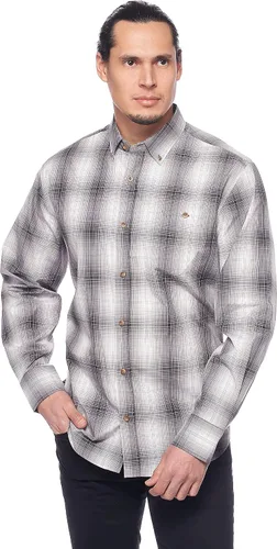Vista 2 de Mens Casual Button Down Shirts Regular Fit Plaid Western Shirt