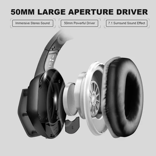 Vista 5 de EKSA E1000 - Auriculares USB para juegos para PC auriculares de computadora con cancelación de ruido de micrófonomicrófono auriculares con cable
