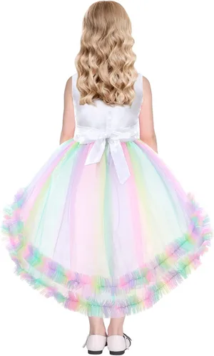 Vista 4 de Little Funny Unicorn Dress for Girls Rainbow Unicorn Costume Sequin Tutu Unicorn Outfits for Birthday Christmas Gifts