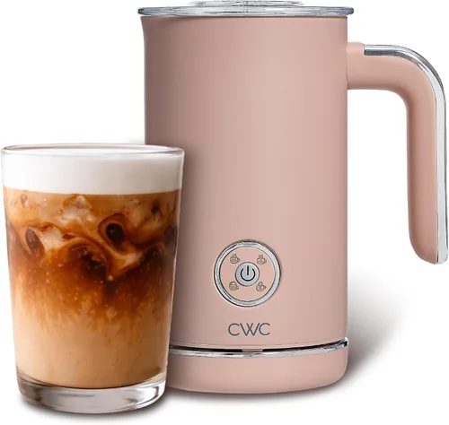Vista 9 de COOK WITH COLOR Vaporizador y espumador eléctrico 4 en 1, calentamiento y espuma de 2 minutos, máquina de espuma fría y caliente para café, latte